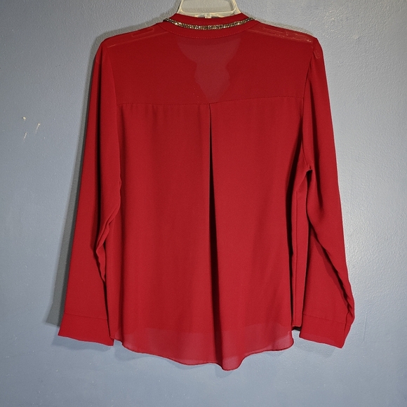 Burgundy Blouse size M/L (EUC) - Picture 3 of 6